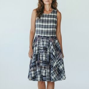 Polo Ralph Lauren Tartan Plaid Cotton Patchwork Dress